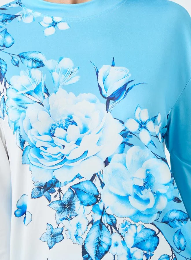 Take Two Multi Women Floral Printed Long Sleeve Top and Pyjama Set for Women | Best Price UAE
