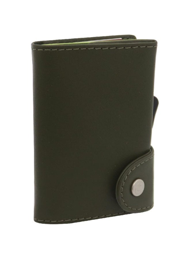 سي-سيكيور محفظة بطاقات كاجوال جلد أخضر - Image 1