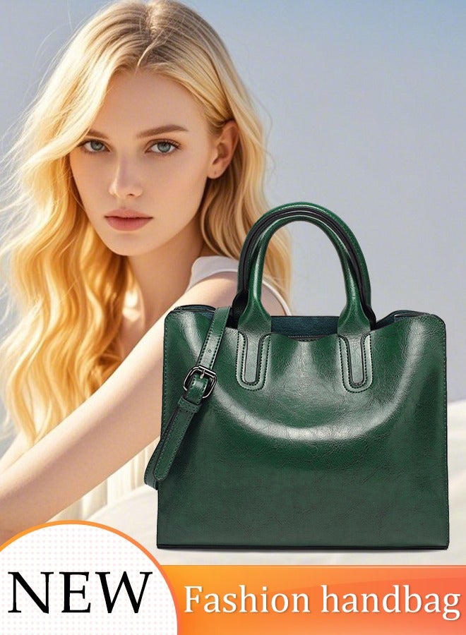 Women's Shoulder Tote Bag Faux Leather Handbag for Women Large Capacity Messenger Fashionable Travel Shoulder Bag for Ladies Girls College Students  - Image 1
