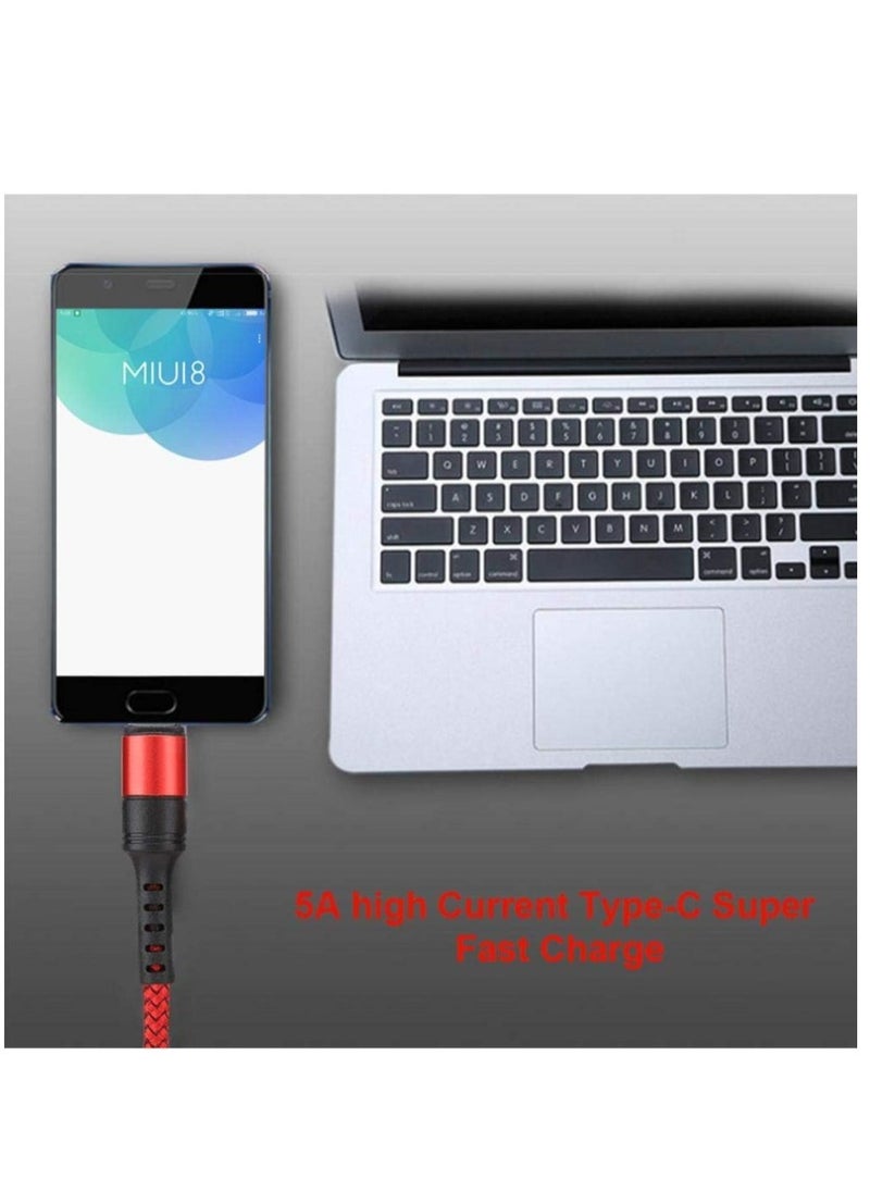 Raxoom Nylon fast charging cable, 3A lighting charger cable, CE, FCC, ROSH Certified, compatible with iPhone13 /iPhone13 mini/iPhone 13 Pro/iPhone13 Pro Max (Red, 1.2M) - Image 3