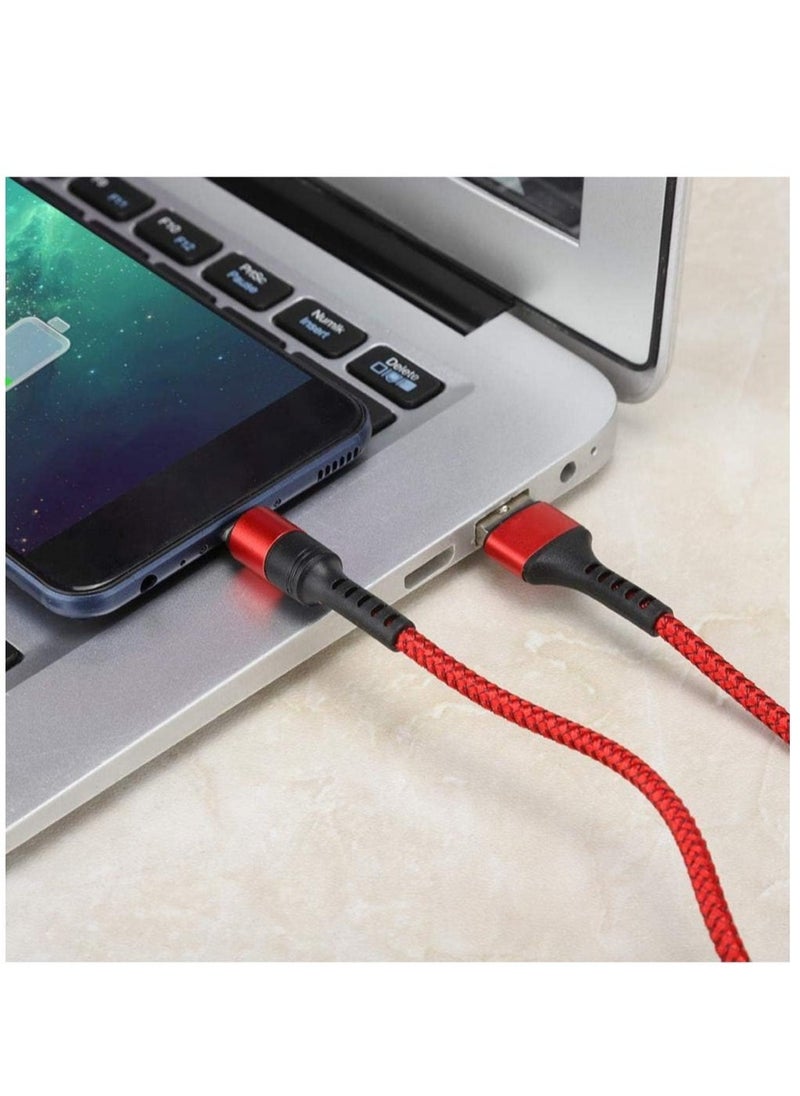 Raxoom Nylon fast charging cable, 3A lighting charger cable, CE, FCC, ROSH Certified, compatible with iPhone13 /iPhone13 mini/iPhone 13 Pro/iPhone13 Pro Max (Red, 1.2M) - Image 4