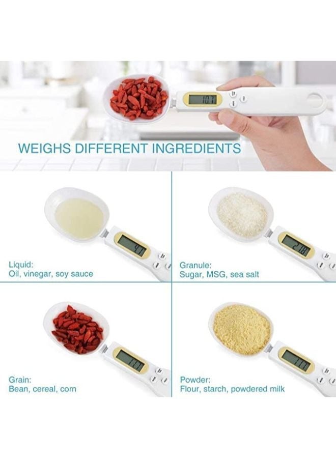 Digital Measuring Spoon Weighing for Gram and OZ Digital Kitchen Scale with Handle Grip and Spout for Coffee Power Pills Tea Flour Oil Baking - Image 4