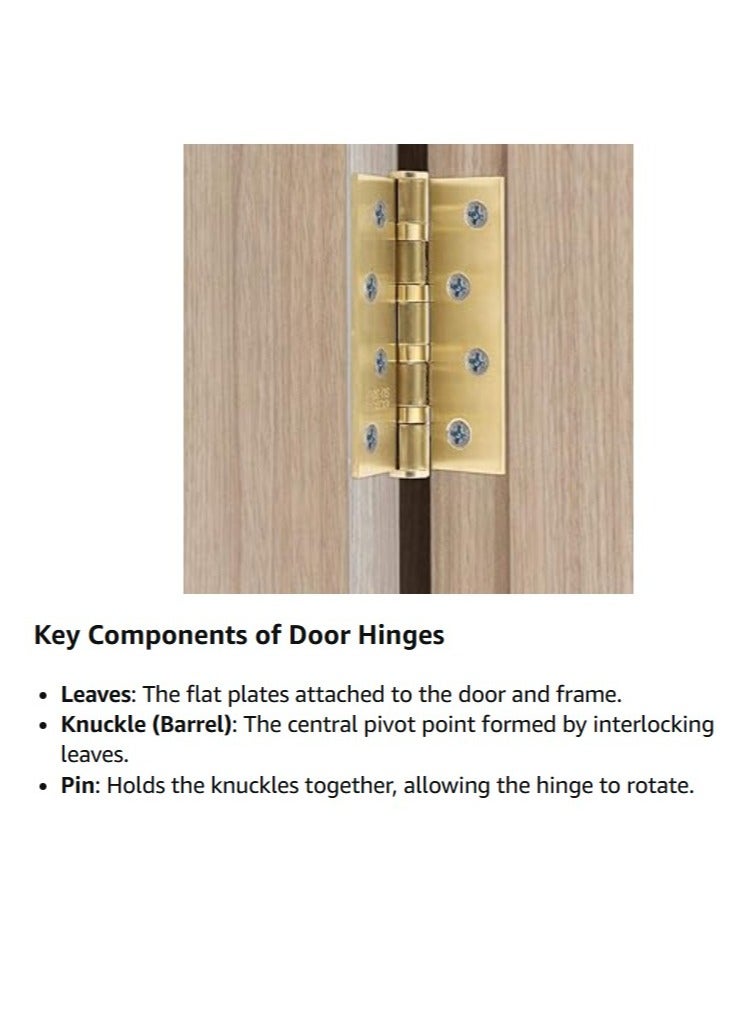ABBASALI 4x3x3mm Door Hinges Heavy Duty Pack Of 2pcs - Image 4