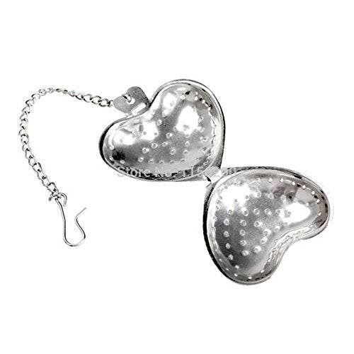 JERN Heart Shape Stainless Steel Tea Infuser Strainer with Chain - Image 2