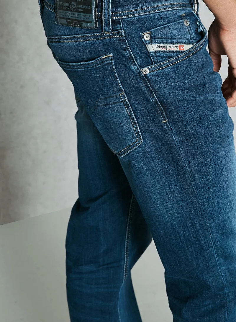 DIESEL Straight Fit Dark Wash Jeans