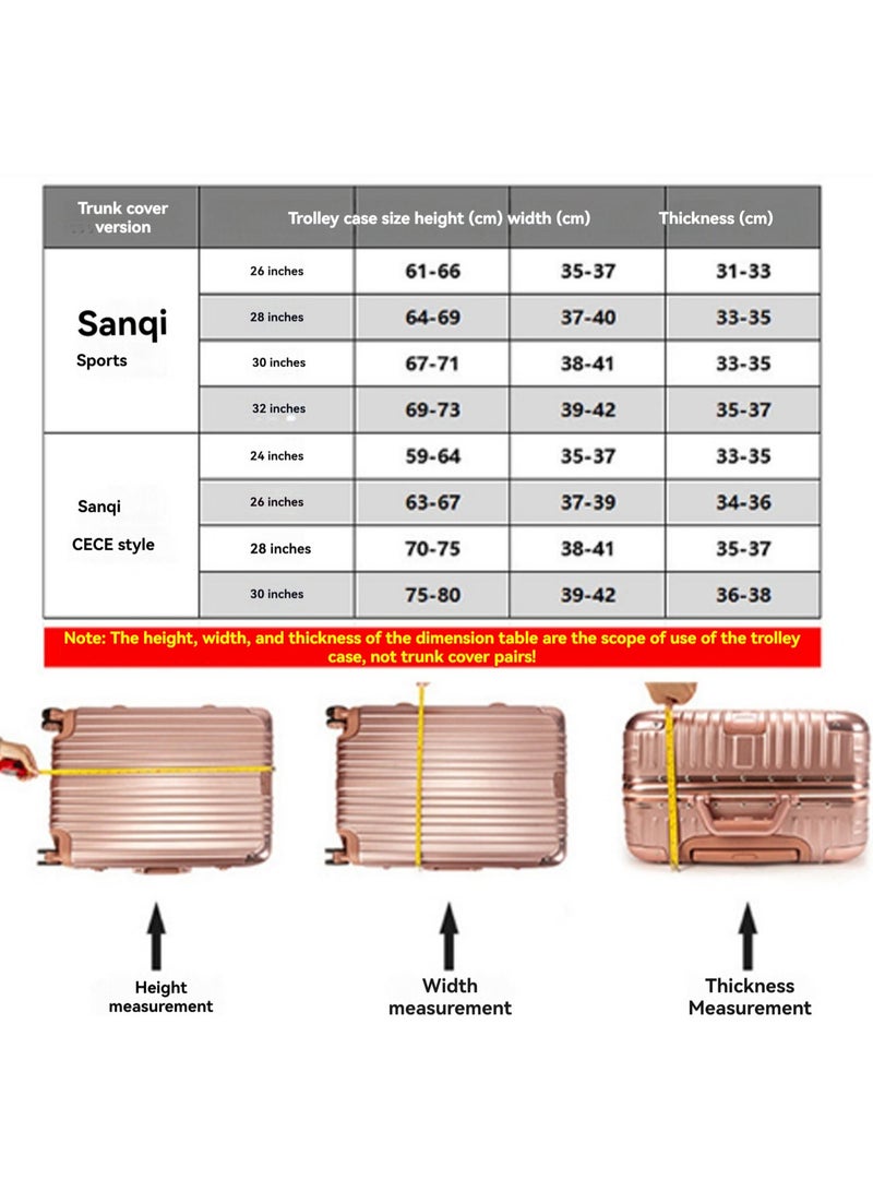 24 Inch Thick Non-Woven Suitcase Cover, High Quality Travel Suitcase Protective Cover for Wheeled Suitcases, Waterproof, Dustproof and Scratch-Resistant Suitcase Cover (Wine Red) - Image 2