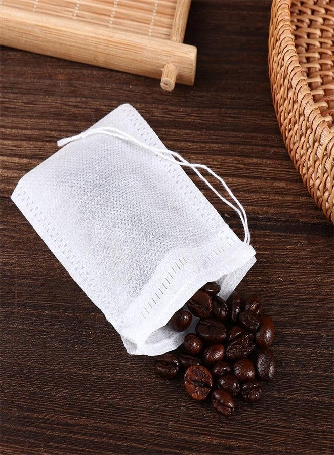DPWOUM 100 Pcs Disposable Empty Tea Bags with Drawstring,Tea Bags for Loose Leaf Tea,Non-woven Fabric Spice Filters Teabags,Tea Strainers and Filters (10x15cm) - Image 5