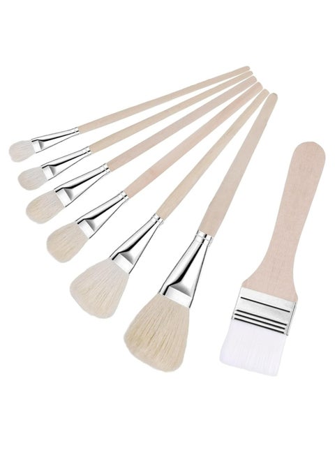 7 Pcs Brush Set, Assorted Size Mop Brushes,Versatile Painting Brushes Paint Brushes for Crafts
