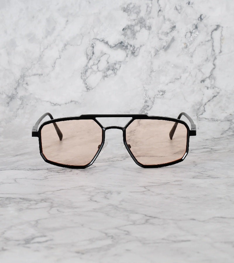 Explicit Poets Unisex PABLO Black - Peach Stylish Sunglasses, 6EP14 - Image 2