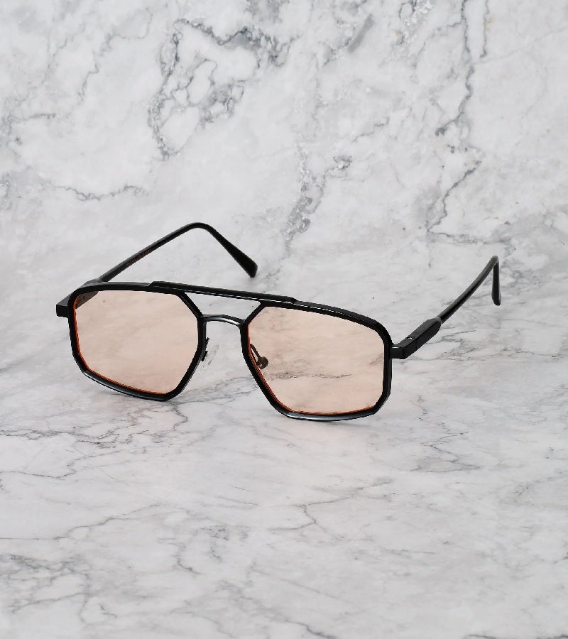 Explicit Poets Unisex PABLO Black - Peach Stylish Sunglasses, 6EP14 - Image 1