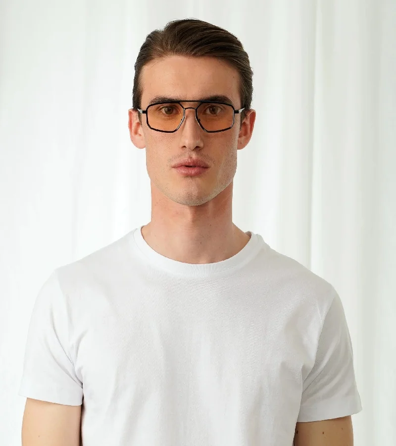 Explicit Poets  Explicit Poets Unisex PABLO Black - Peach Stylish Sunglasses, 6EP14  | Best Price UAE