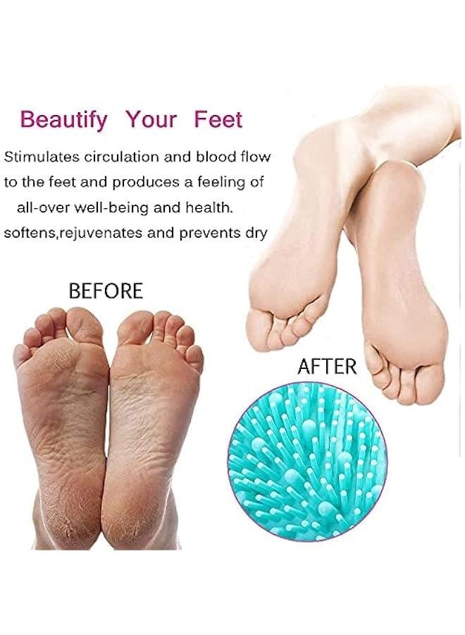 فرشاة عزل و تدليك القدم للاستحمام، سجادة ضغط أكو باختصاص كوب suction غير قابل للانزلاق، تحسين الدورة الدموية، سجادة تدليك، لتنظيف القدمين و تخفيف الألم (أخضر) 28.5 * 24.5 * 4 سم؛ 330 جرام