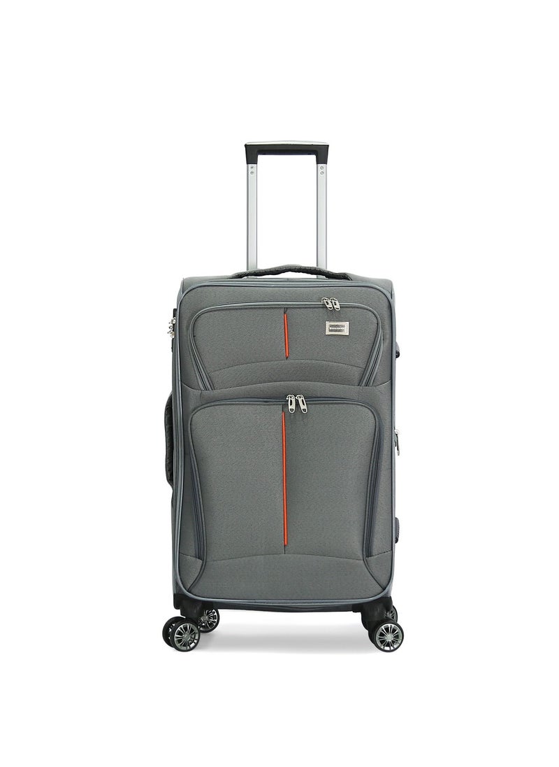 GIORDANO - Giordano Trolley Bags 3 PCS Set Softside Spinners,Grey - Image 1