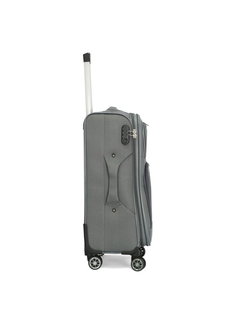 GIORDANO - Giordano Trolley Bags 3 PCS Set Softside Spinners,Grey - Image 1