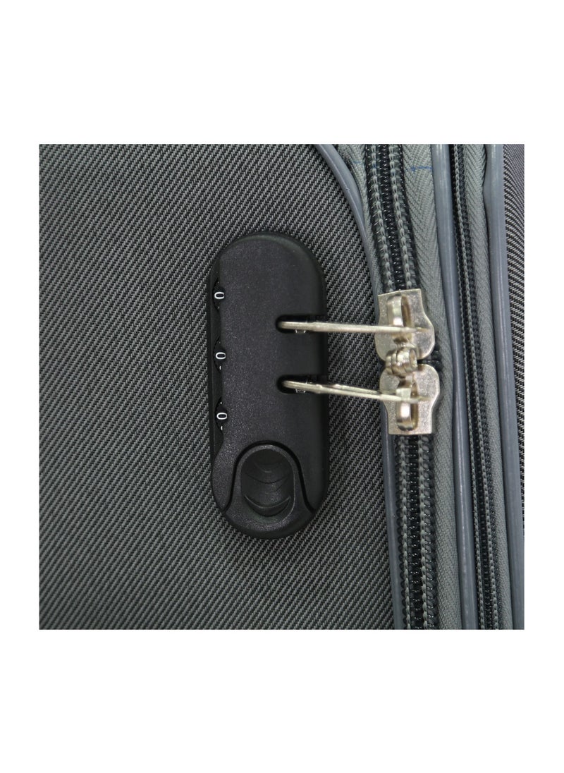 GIORDANO - Giordano Trolley Bags 3 PCS Set Softside Spinners,Grey - Image 1