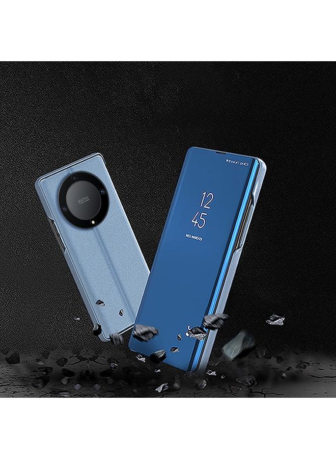 زبون جراب هاتف Honor X9b من الجلد المطلي بمرآة أفقية مع حامل - Image 2