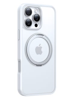 TORRAS Upgraded 360°Rotatable Magnetic Ring for iPhone 16 Pro Max Case, Fit for MagSafe with Stand & Ring Holder, 16FT Mil-Grade Shockproof Translucent for iPhone 16 Pro Max Phone Case Ostand, White  - Image 3