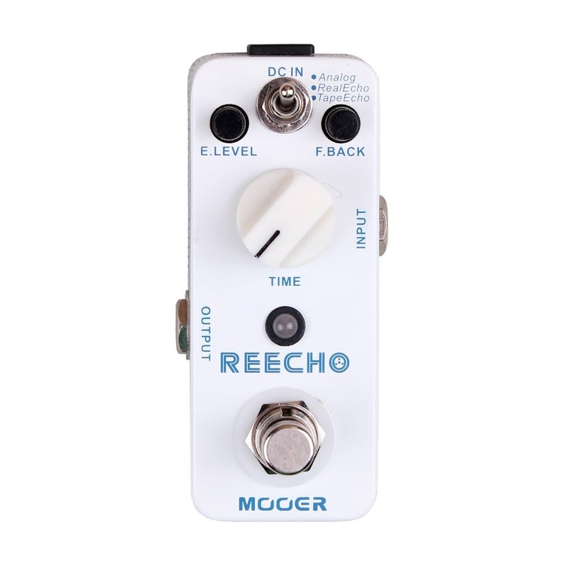 MOOER Reecho Delay Guitar Effects Pedal with 3 Modes, Analog, Real, Tape, Vintage Tap Echo Machine