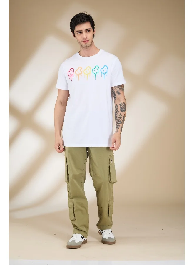 بيينغ هيومان Mens Olive Loose Fit Cargos