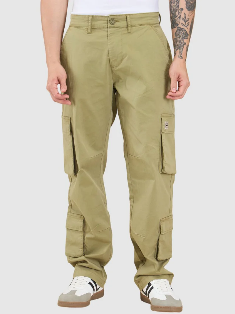 Men Relaxed Loose Fit Cargos Trousers