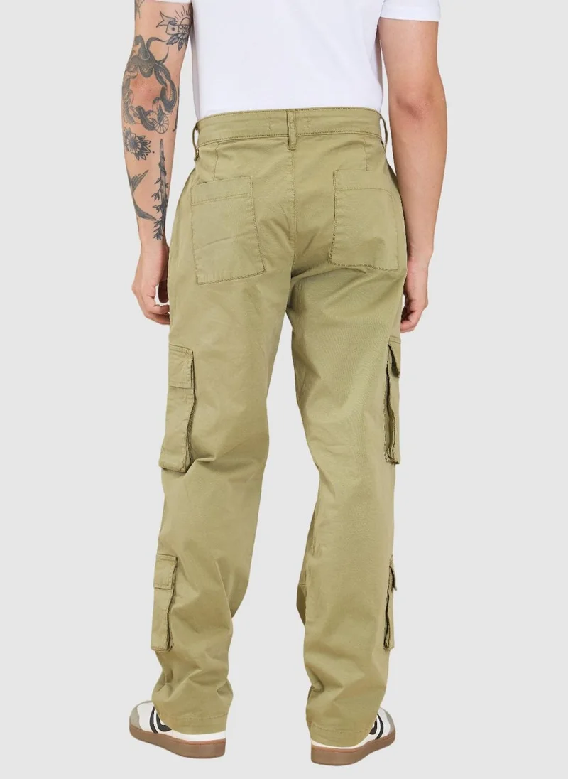 Being Human OLIVE Men Relaxed Loose Fit Cargos Trousers for Men | Best Price UAE