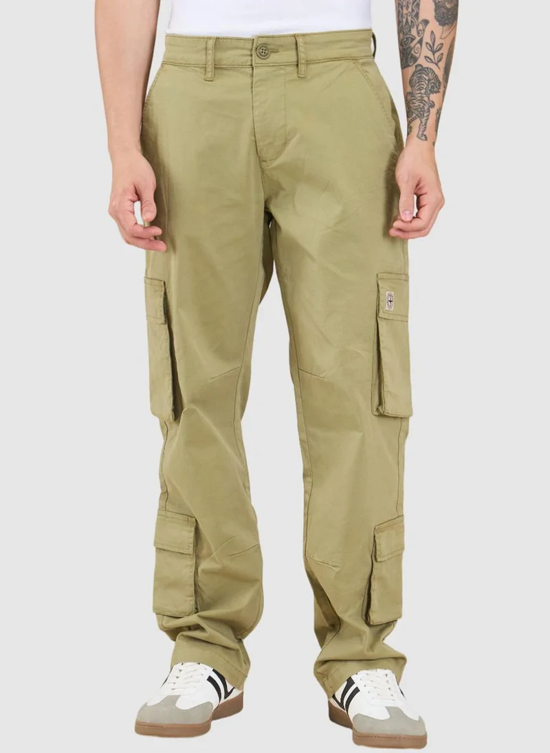 Men Relaxed Loose Fit Cargos Trousers