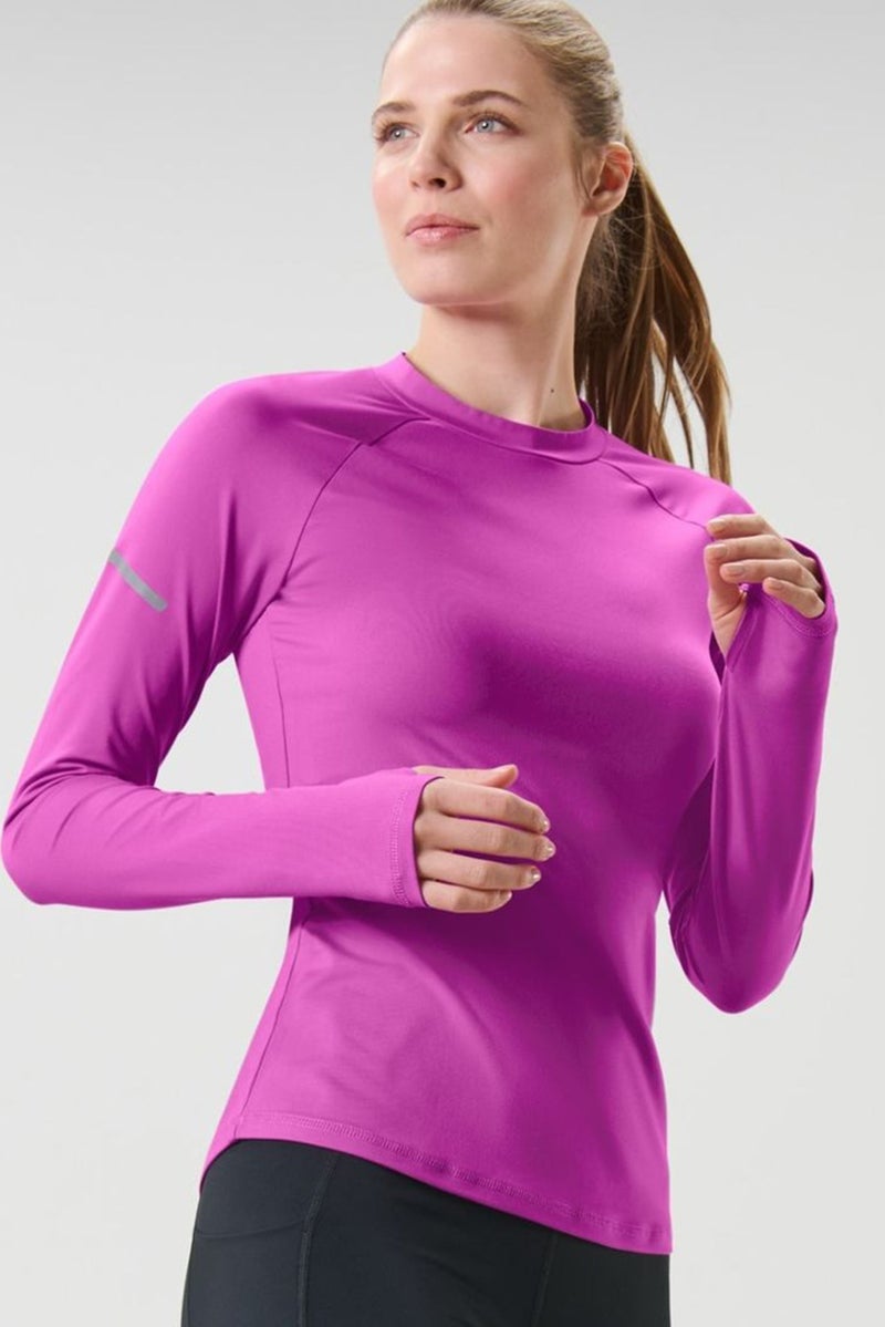 Tchibo Women Sportswear Fit Long Sleeve Training Top, Purple  - Image 1