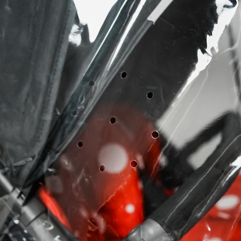 Ezkindheit Double Stroller Rain Cover  Universal Fit Weather Shield for Side by Side Baby Stroller Waterproof Windproof Jogger Stroller Cover for Rain Snow  Dust Protection  Baby Outdoor Travel Essential - Image 4