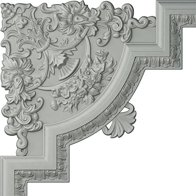 PML15X15EM EMERY CORNER (MATCHES MOULDING PML02X01EM) PANEL MOULDING, 15 3/4"W X 15 3/4"H X 1 1/8"P, PRIMED - Image 1