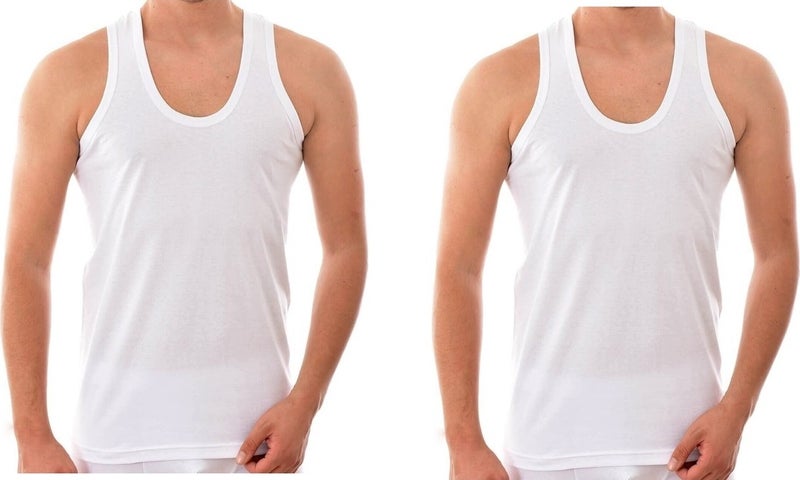 KYC Shopping 2 Pack Economic White Classic Cotton Strap Premium Undershirt  - Image 1