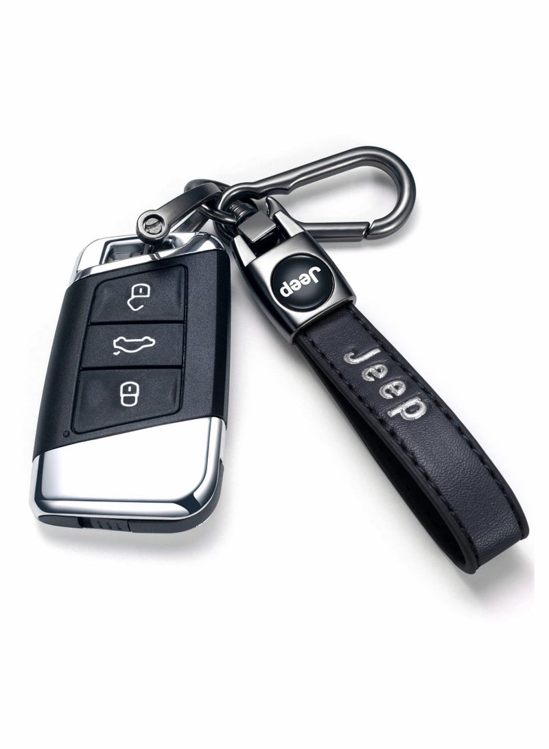 KASTWAVE Bikte Genuine Leather Key Chain Suit for Jeep Car Fob Keychain Wrangler Compass Cherokee Renegade Patriot Grand Commander - Image 4