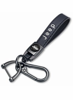 KASTWAVE Bikte Genuine Leather Key Chain Suit for Jeep Car Fob Keychain Wrangler Compass Cherokee Renegade Patriot Grand Commander  - Image 1