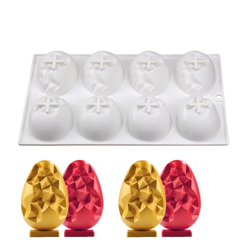 Mostsom Silicone Egg Molds for Chocolate  Easter Party Chocolate Fondant Candy Jelly Dome Mousse Cake Topper Making