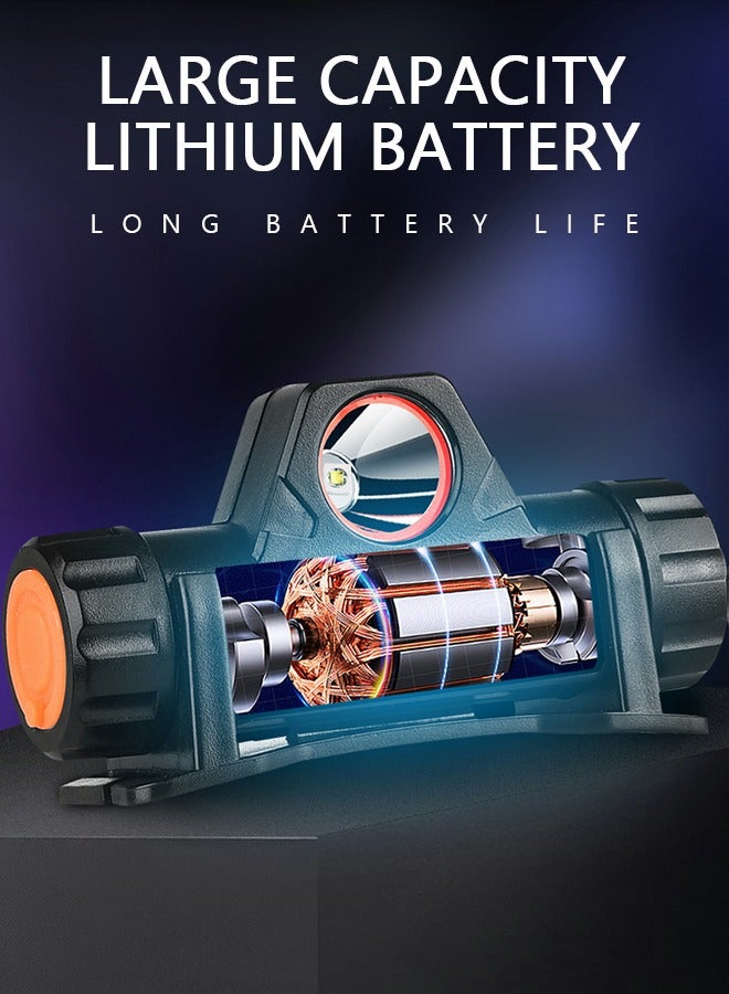 GROIC Rechargeable Waterproof  LED Headlamp with 2 Lights and Adjustable Headlight Beam for Running Camping Cycling Outdoor Adults Kids - Image 2