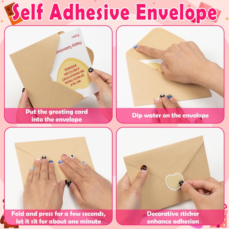 CPicdn Funny Galentineâ€™s Day Cards - 30Set Humorous Valentineâ€™s Day Cards Bulk Boxed with Envelopes Stickers, Candy Heart Note Cute Galentines Gifts for Girls Women Friends Exchange Party Supplies - Image 3