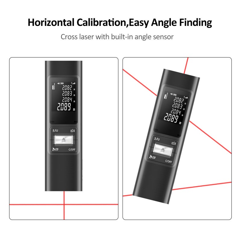 Handheld Rangefinder: Black S80, Millimeter Precision - 0.1s Quick Measurement, Digital Distance Meter for Indoor Outdoor Construction u0026 DIY Projects - Image 5