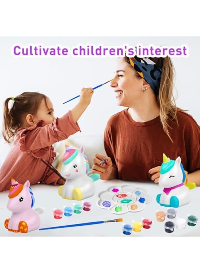 SYOSI Paint Your Own Unicorn Lamp Art Kit, Unicorn Lamp Art Kit for Teens Boys Girls, DIY Crafts, Night Light, Room Decorations, Birthday Gifts for Kids Creative Toy Art Supplies for Kids Ages 3-12+(4.5in) - Image 5