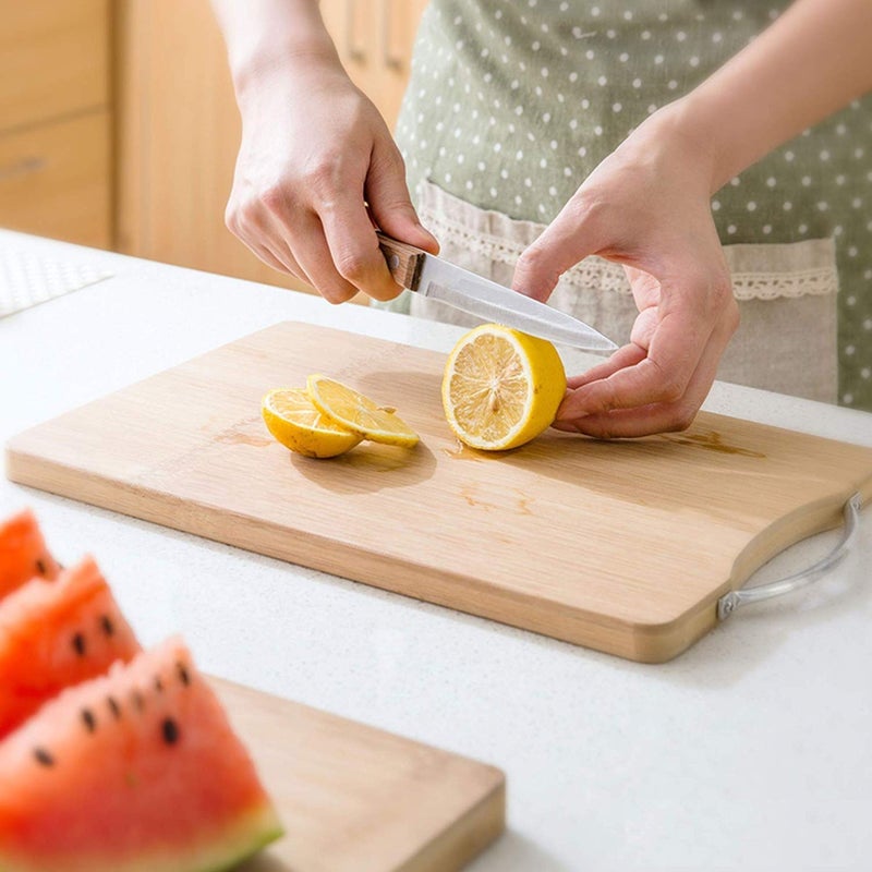 Wryer WRYER Invertible Bamboo Wooden Food Grade Cutting Vegetables Fruits Cheese Pizza Serving Chopping Slicing Board Pad  - Image 3