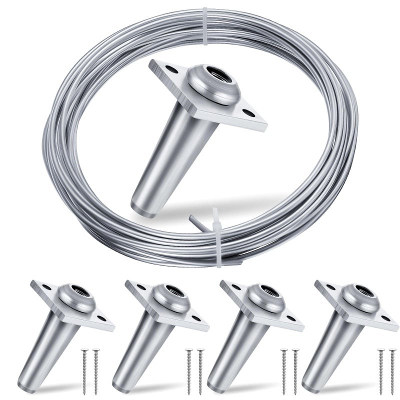 Chumia 5 Pcs Anchor Vise 9 Gauge Wire for Tightening 811 Gauge Grape Trellis with Screws Galvanized Solid Wire Build Trellises Vineyards Fences and Arbors