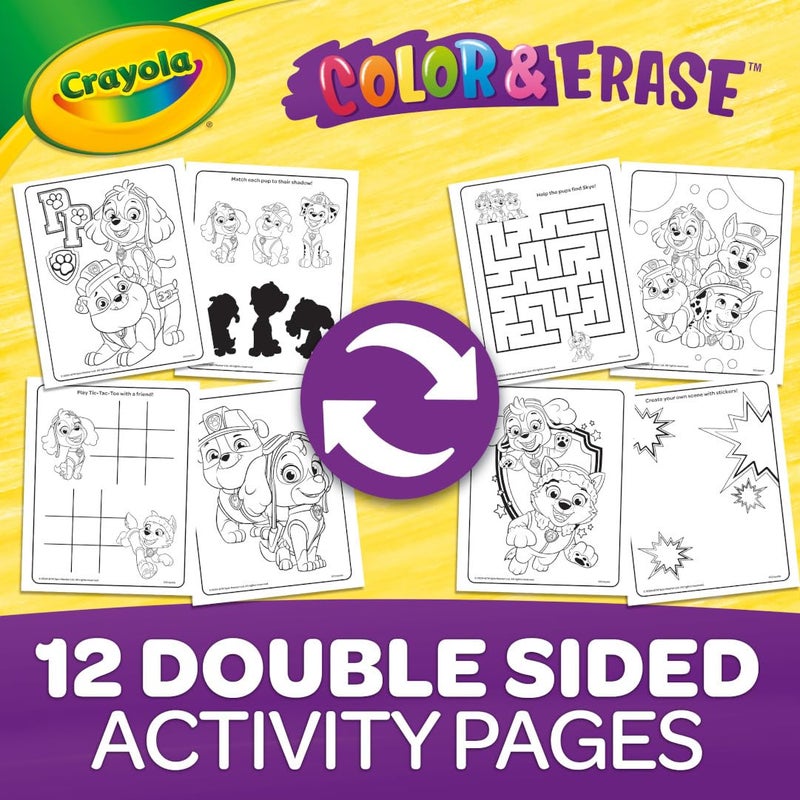 Crayola PAW Patrol Sticker Activity Pad, 12 PAW Patrol Coloring Pages, 100+ Stickers, Travel Activity, PAW Patrol Toys, Toddler Gifts - Image 3
