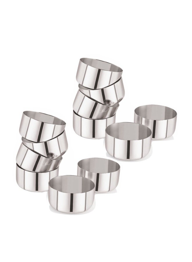 neelam Stainless Steel 5.5, 22 Gauge Sadi 200 ml Vati, Set of 12, Dinner Bowl Katori Serving Vati, Durable Quality, Elegant, Perfect for Serving Snacks, Desserts, and Condiments,Sliver - Image 2