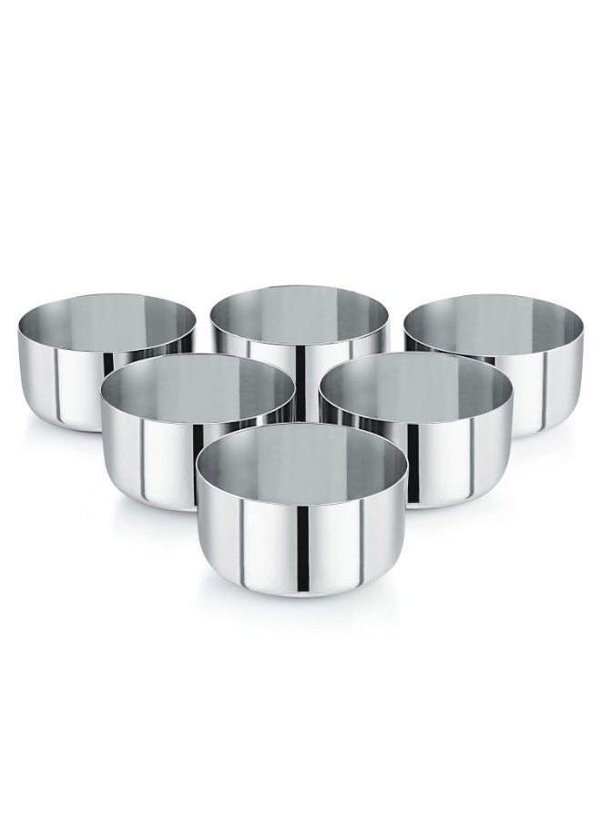 neelam Stainless Steel 5.5, 22 Gauge Sadi 200 ml Vati, Set of 12, Dinner Bowl Katori Serving Vati, Durable Quality, Elegant, Perfect for Serving Snacks, Desserts, and Condiments,Sliver - Image 4