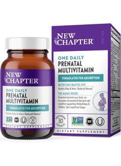 New Chapter Prenatal Vitamins, One Daily Prenatal Multivitamin with Methylfolate + Choline for Healthy Mom And Baby, Gluten Free And Non-GMO, 30 Count  - Image 1