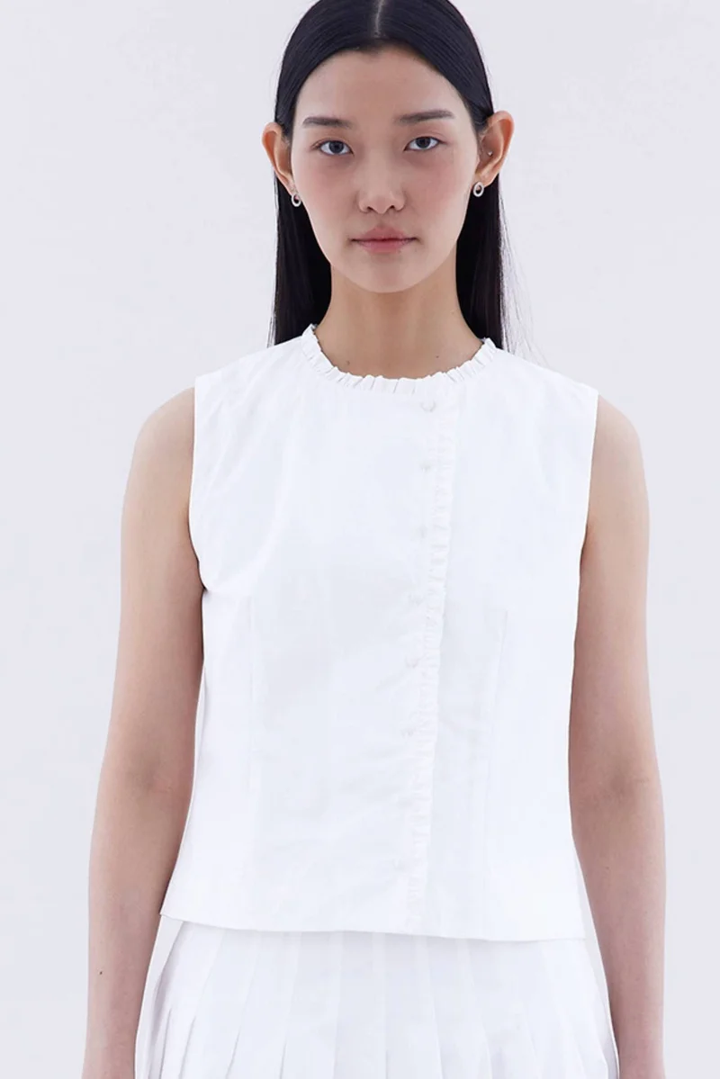 ذا اديتورز ماركت Tiselle Ruffle-Trim Top