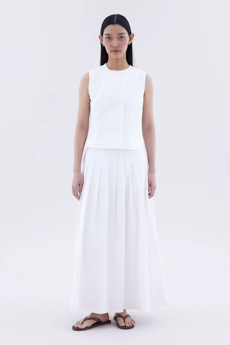 ذا اديتورز ماركت Tiselle Ruffle-Trim Top