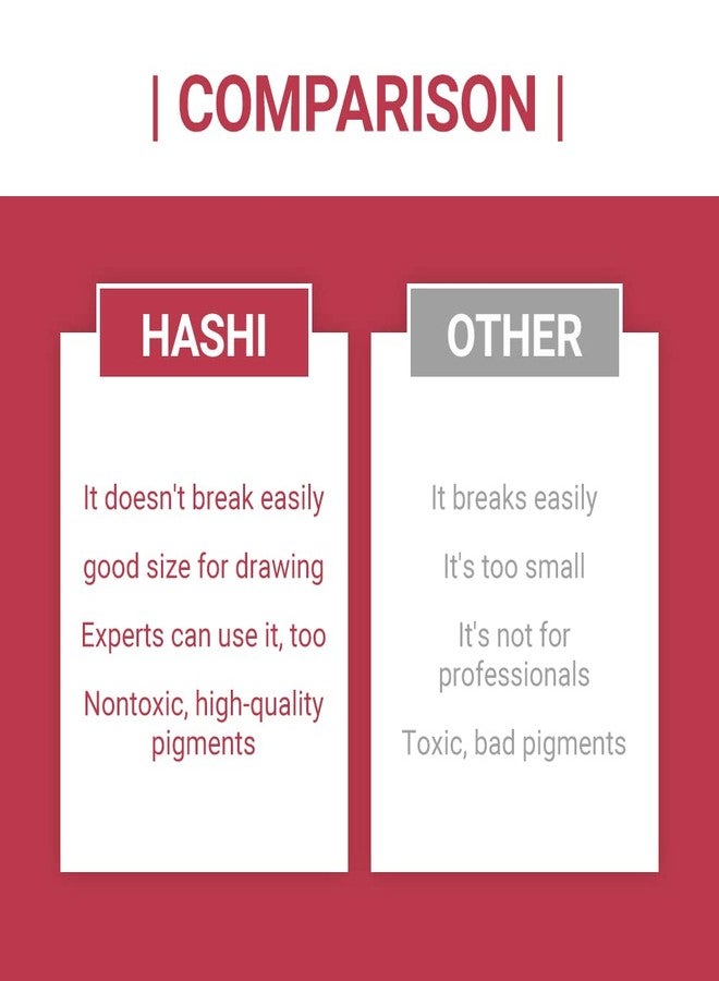 Hashi HA SHI Professional White Oil Pastels, 6 Sticks, Soft Art Supplies for Artists, Creamy Texture for Blending, Non-Toxic Drawing Media for Adults - Image 3