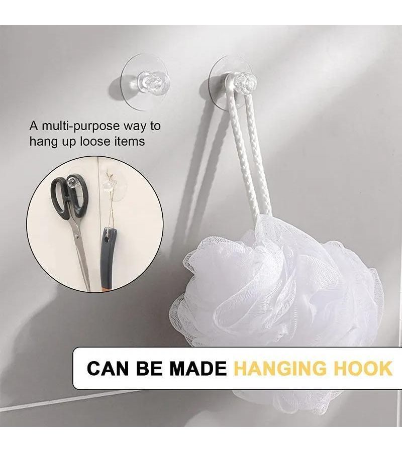 3pcs Transparent Self Adhesive Cabinet Drawer Door Handles With Hooks - Image 4