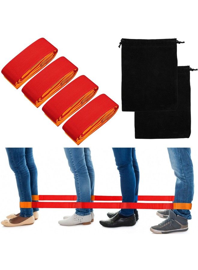Sumind 2 Sets Legged Race Bands For Kids Field Day Team Building Games For Work Birthday Holiday Party Outdoor Activities For Adults Boys Girls Group Fun Games(39 X 4 Inch) - Image 1