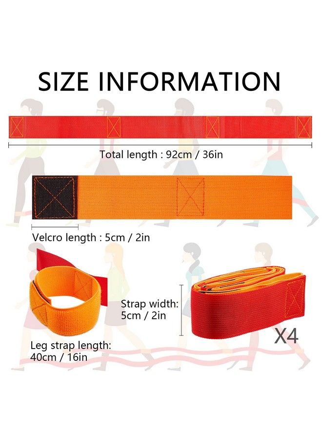 Sumind 2 Sets Legged Race Bands For Kids Field Day Team Building Games For Work Birthday Holiday Party Outdoor Activities For Adults Boys Girls Group Fun Games(39 X 4 Inch) - Image 3