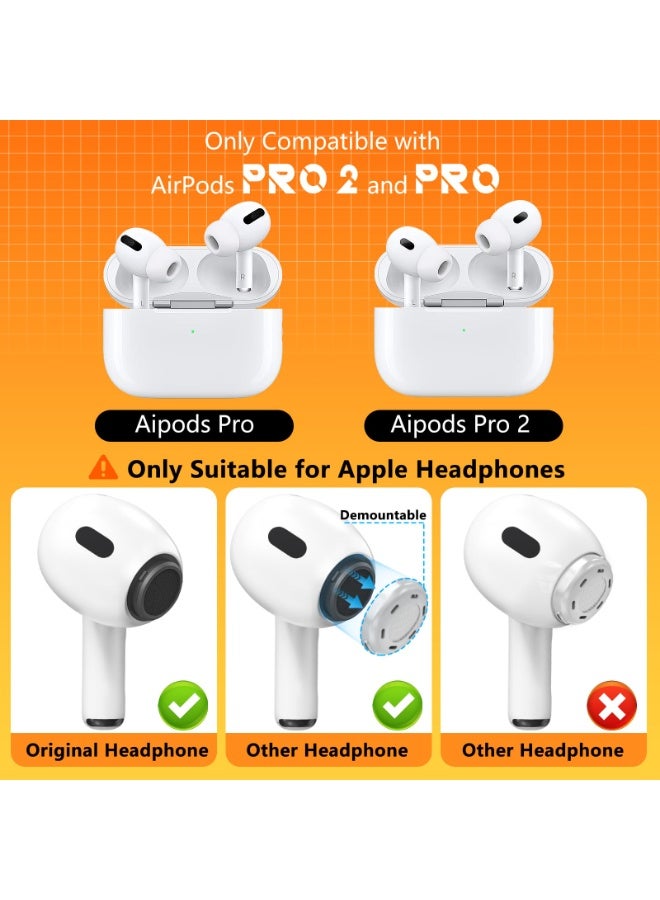 KISSUN 4 Pairs Replacement Earbuds for AirPods Pro 2nd and 1st Generation, with Portable Box and Cleaning Pen, Noise Cancelling and Dust Filter - Image 3